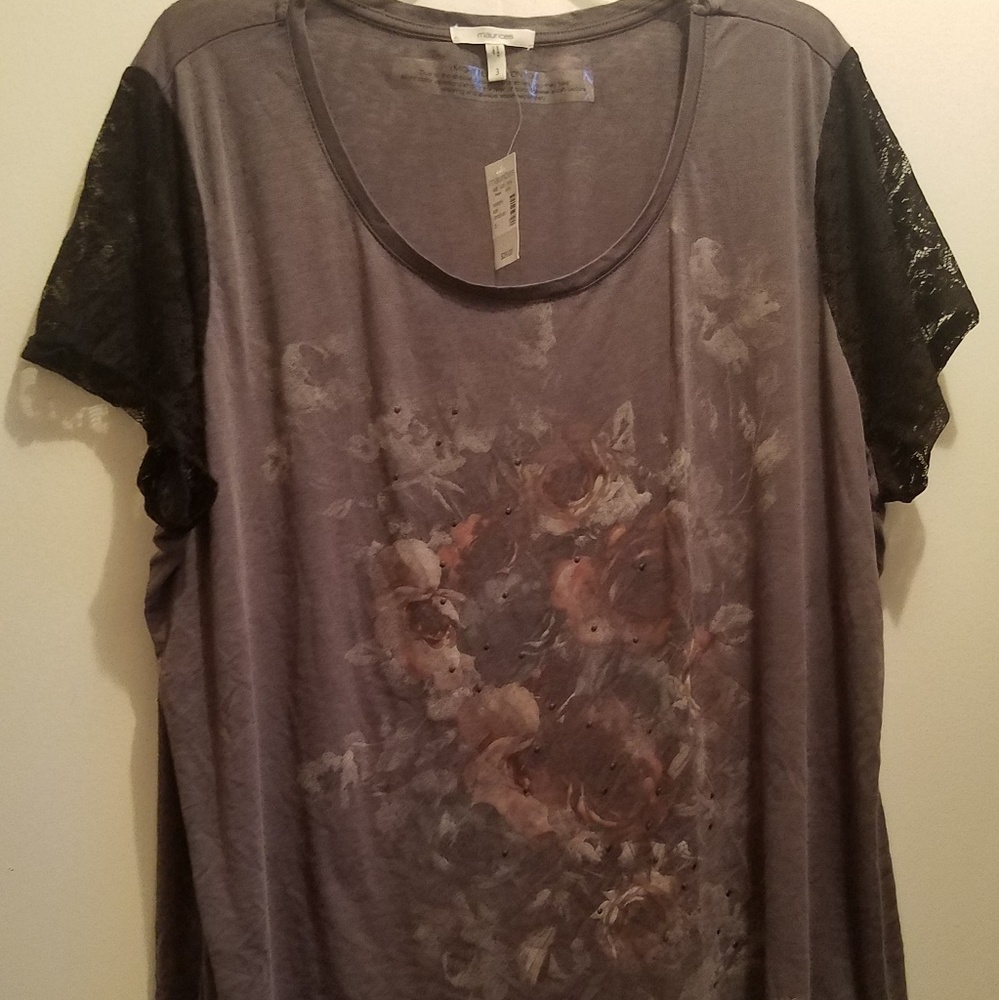 Maurices Lace Sleeves top